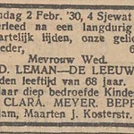 Kosterstr 11, Nieuw Israelietisch Weekblad 7 feb 1930.jpg