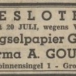 Abraham Philip Goudsmit  advertentie