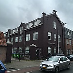 Voormalige textielfabriek aan de Lange Schijfstraat 107 in Tilburg. 