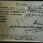 Kaart Joodse raad Levi Barmhartigheid 1946 ingeschreven egelantiersgracht 193 2 hoog.jpg