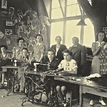 Het atelier van Falkenstein in het pand hoek Gravestraat-Zeilmarkt te Vlissingen.