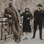 Dienant Frankenhuis met zijn ouder op reis in België rond 1930