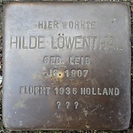 Löwenthal-Leib Hilde Johanna en man Lothar stolperstein Hilde.jpg