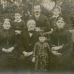 Erna as a young girl in Levern, Germany  With her parents (Alex Lowenstein 1846-1929 & Rosalie Davidsohn 1850-1924, brothers Leopold & Karl, and grandparents Bernhard Lowenstein 1815-1907 & Julie Moses 1821-1895.