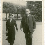 Erna Kaufmann-Löwenstein en Sigmund Löwenstein in Hilden, 1928.